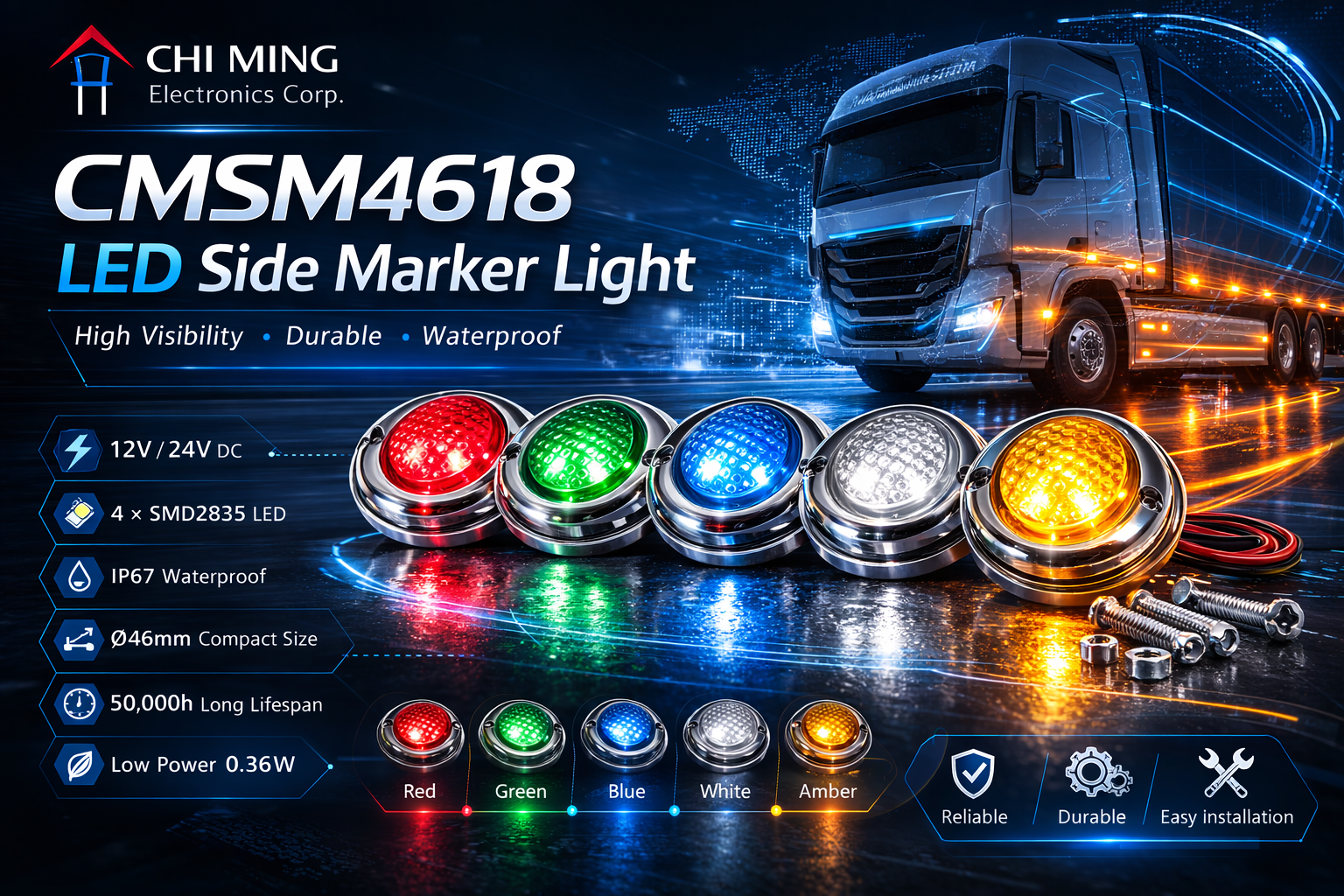 CMSM4618-LED Side Marker light