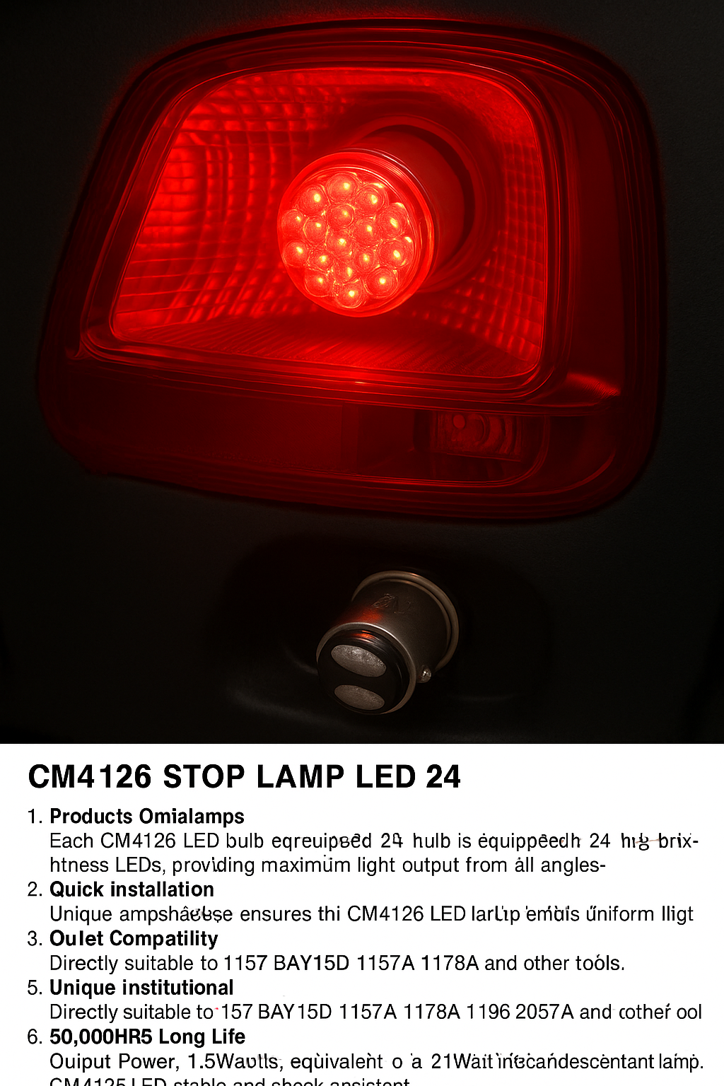 LED CM4126-1157 Bay15D LED 24