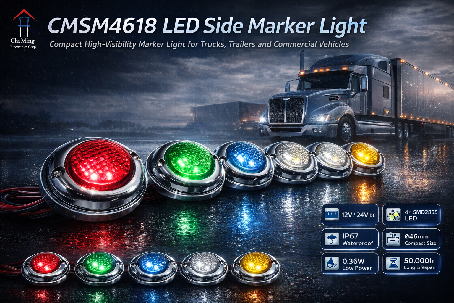 CMSM4618-LED Side Marker light