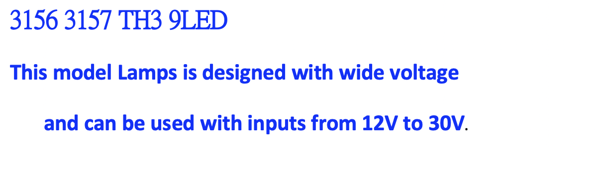 3156 3157 TH3 9LED 3156 3157 TH3 9LED