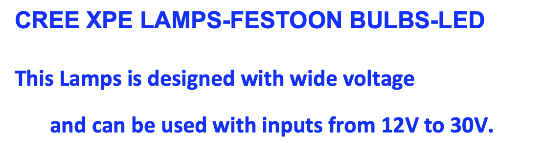 CREE XPE LAMPS-FESTOON BULBS-LED