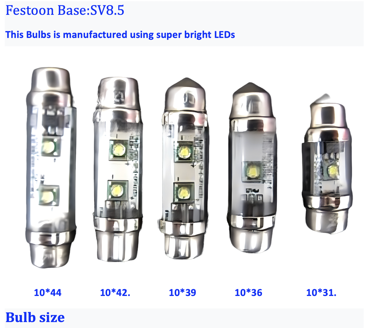 CREE XPE LAMPS-FESTOON BULBS-LED