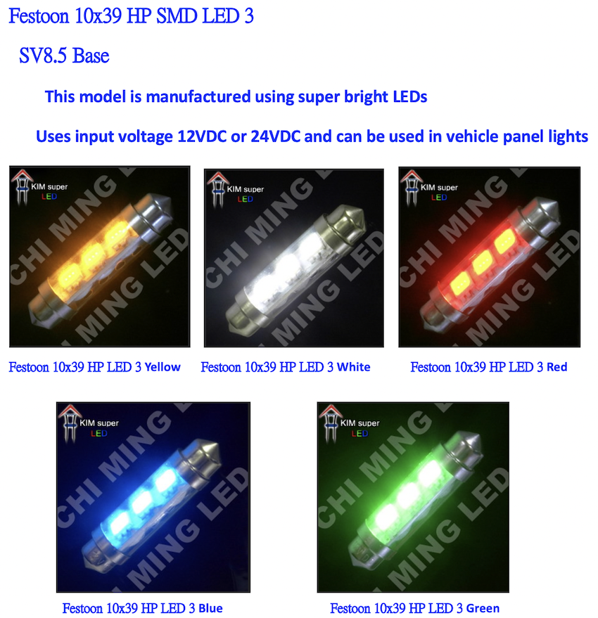 Festoon 10x39 HP SMD LED 3