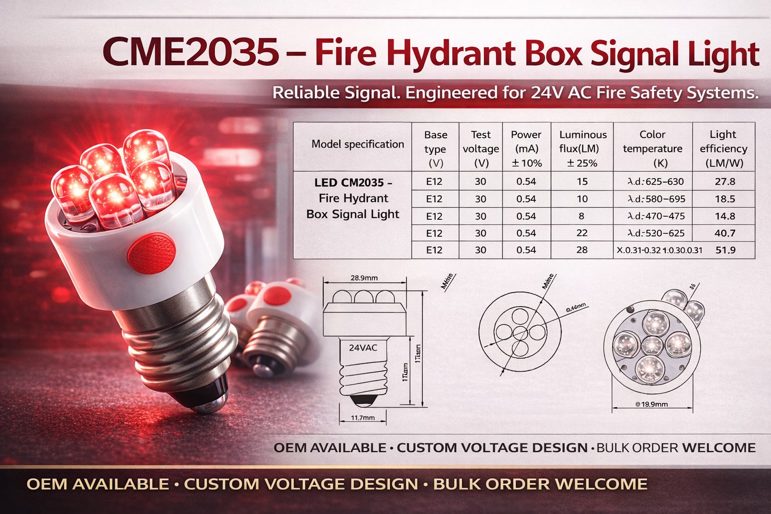 CME2035-Fire Hydrant Box Signal Light LED 5