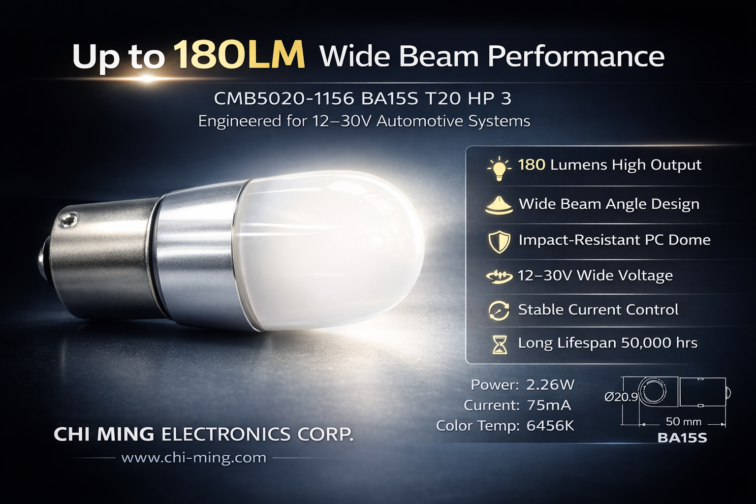 CMB5020-1156 BA15S T20 HP 3