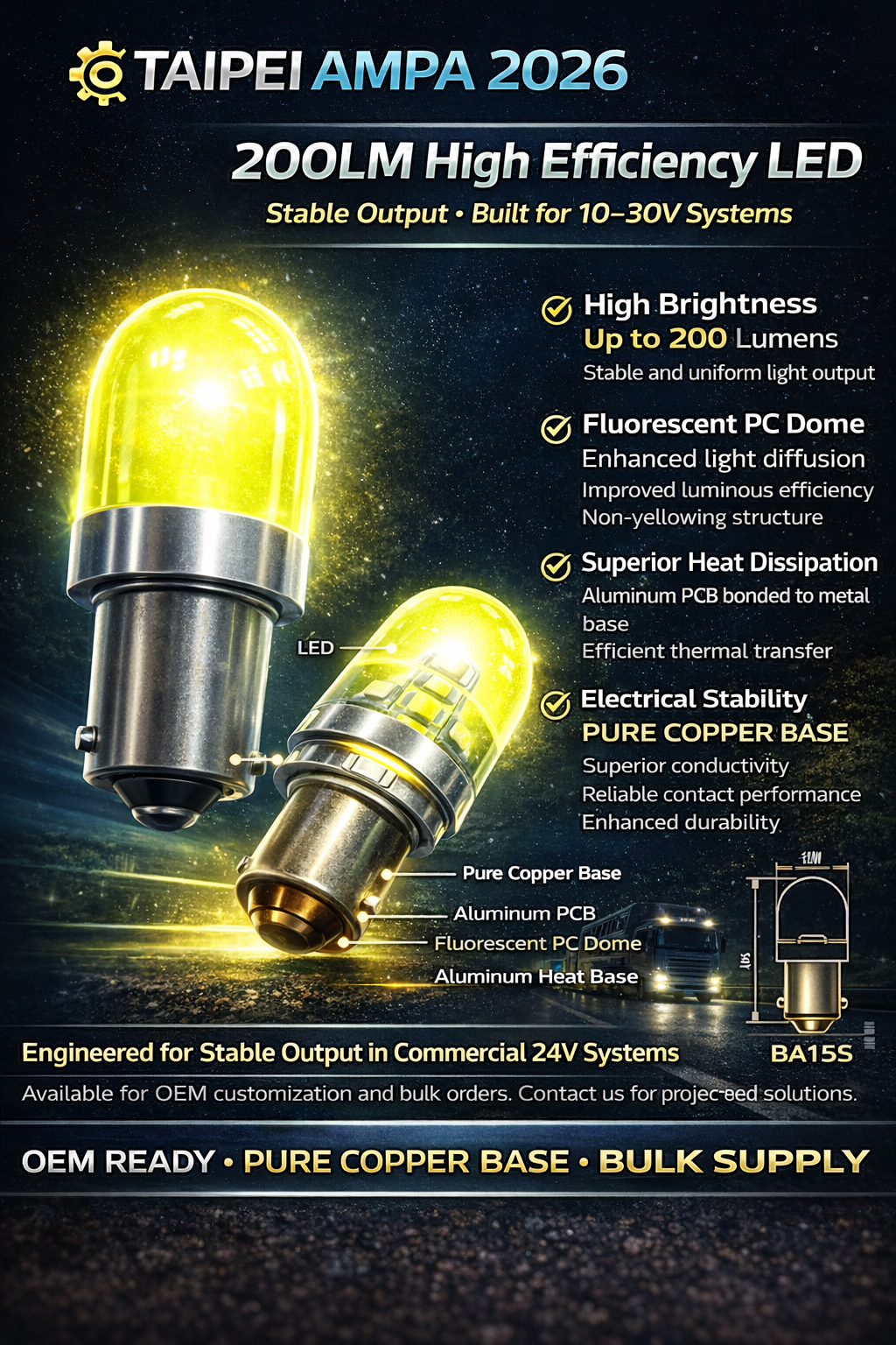 CMB4520-LED T20 BA15S HP 2 CMB4520-LED T20 BA15S HP 2