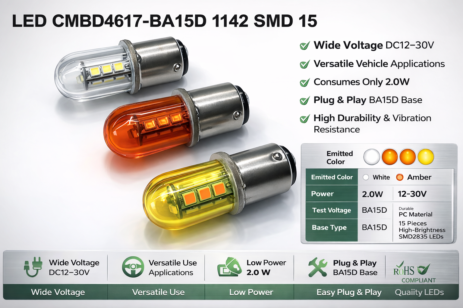 CMBD4617-LED BA15D 1142 SMD 15 CMBD4617-LED BA15D 1142 SMD 15