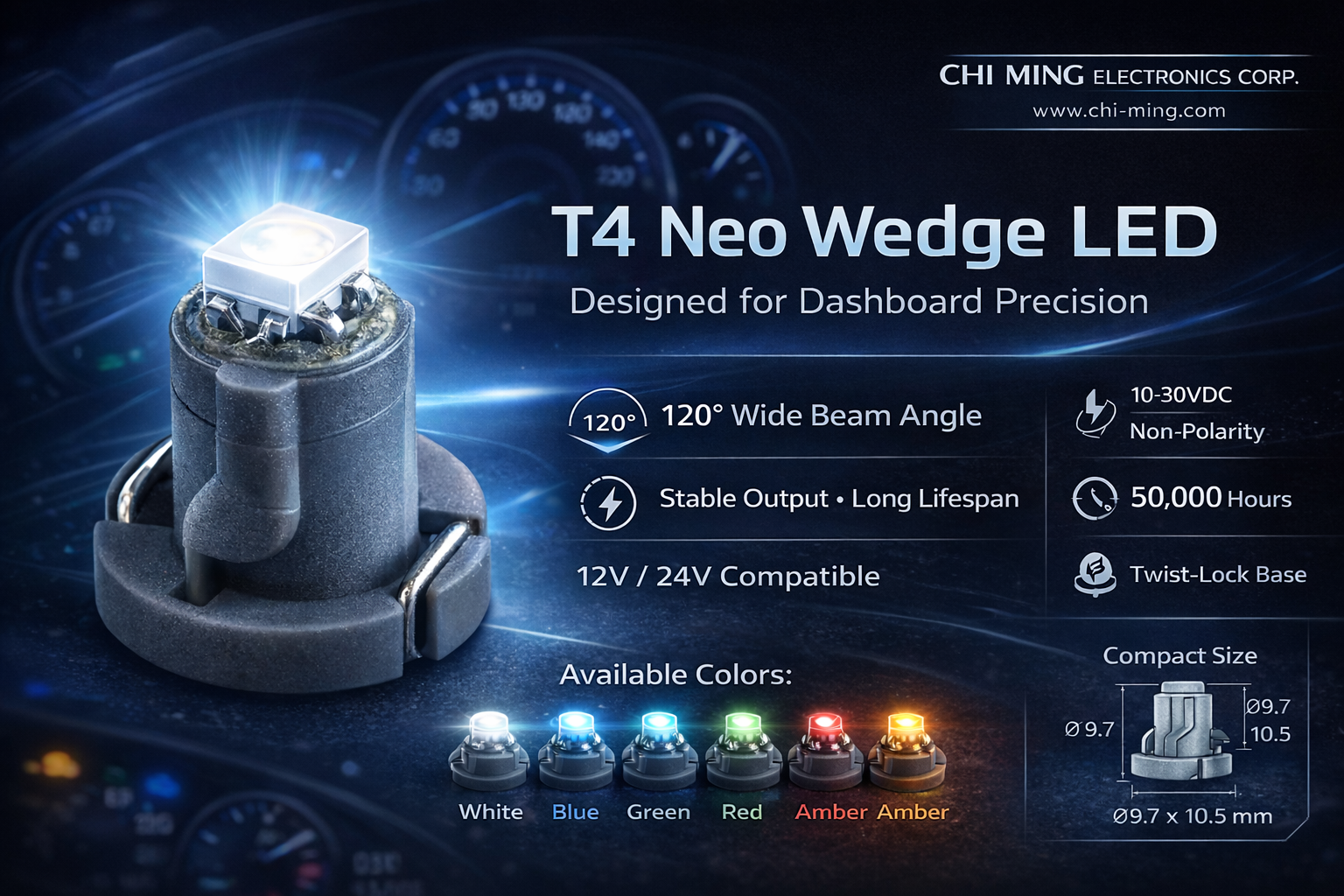 CM1110-LED Neo wedge T4 SMD 1 CM1110-LED Neo wedge T4 SMD 1