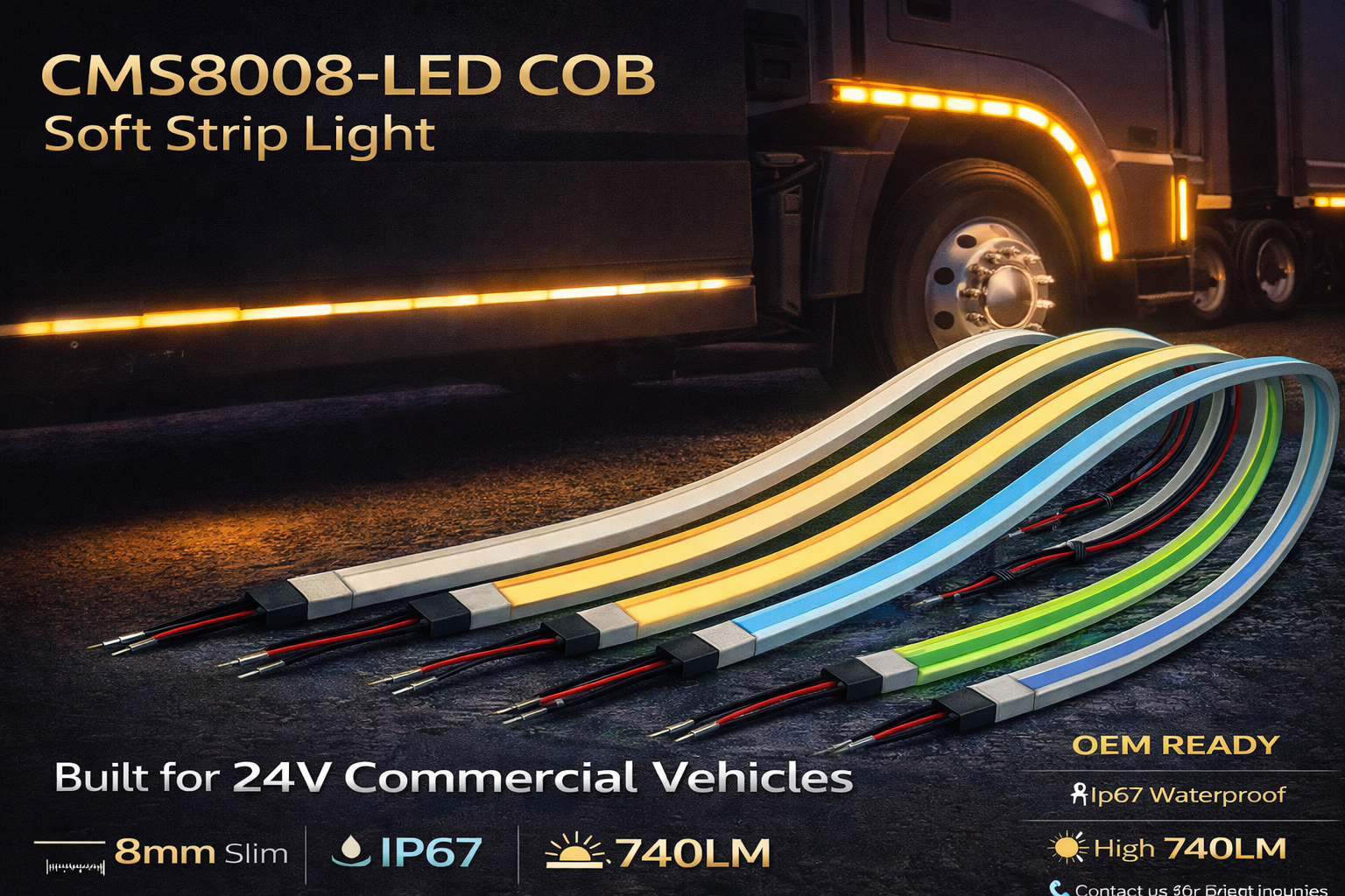 CMS8008-LED COB Soft Strip Light