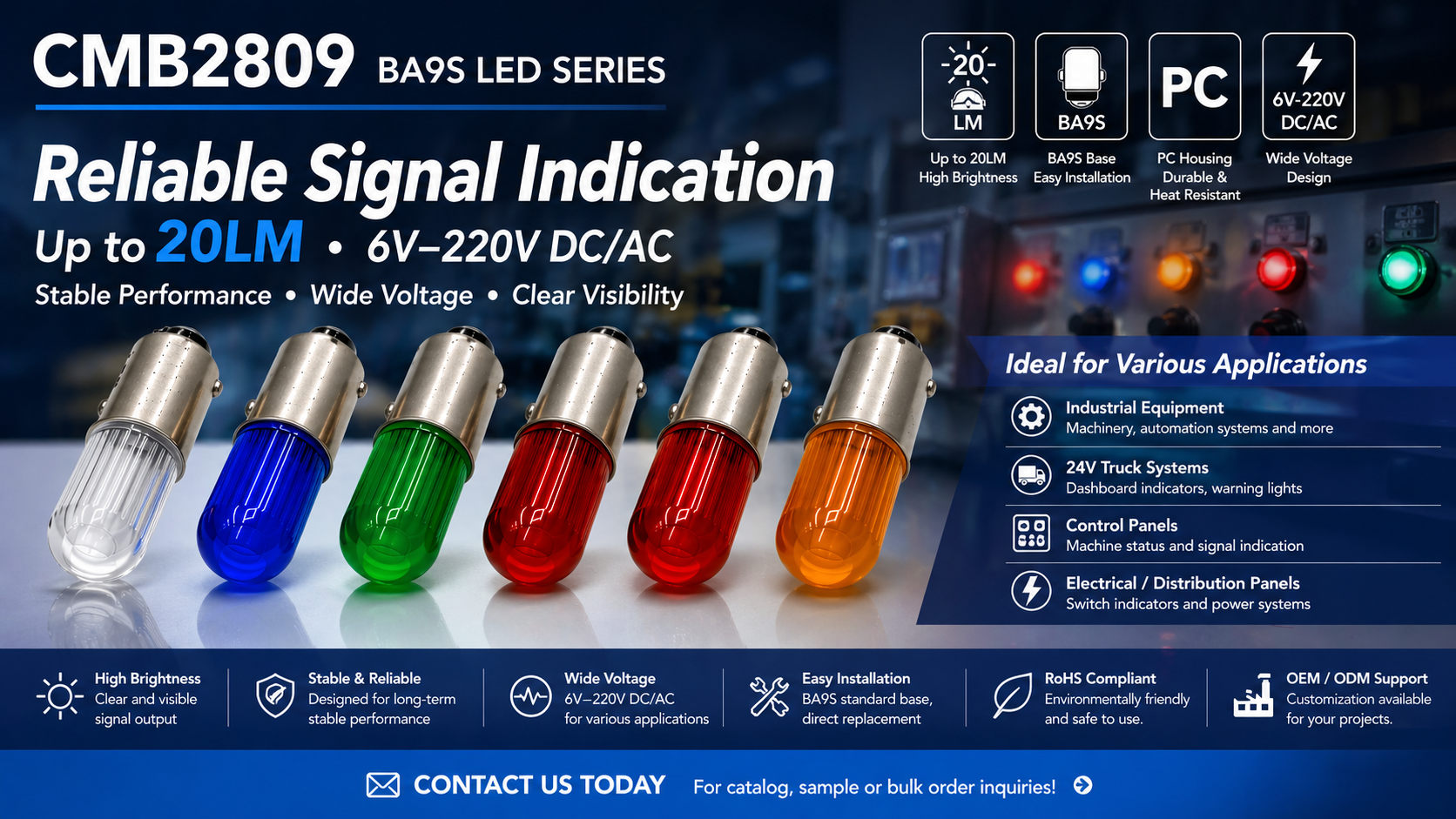 CMB2809-Ba9s T10 HP3 LED 1