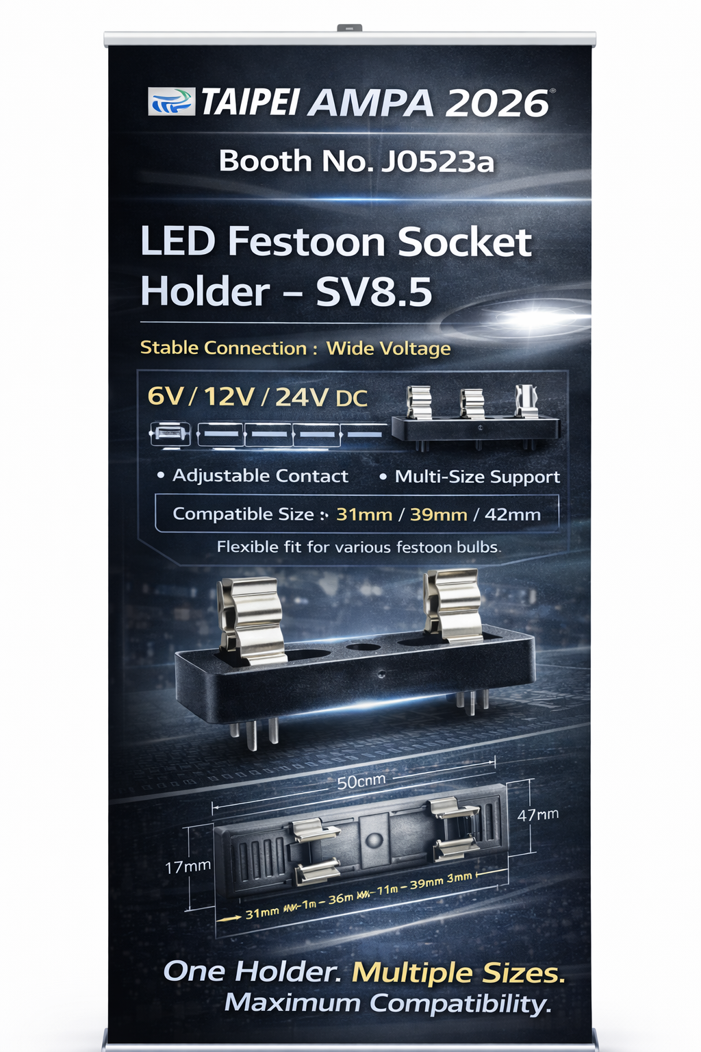 LED Festoon Socket Holders(SV8.5)