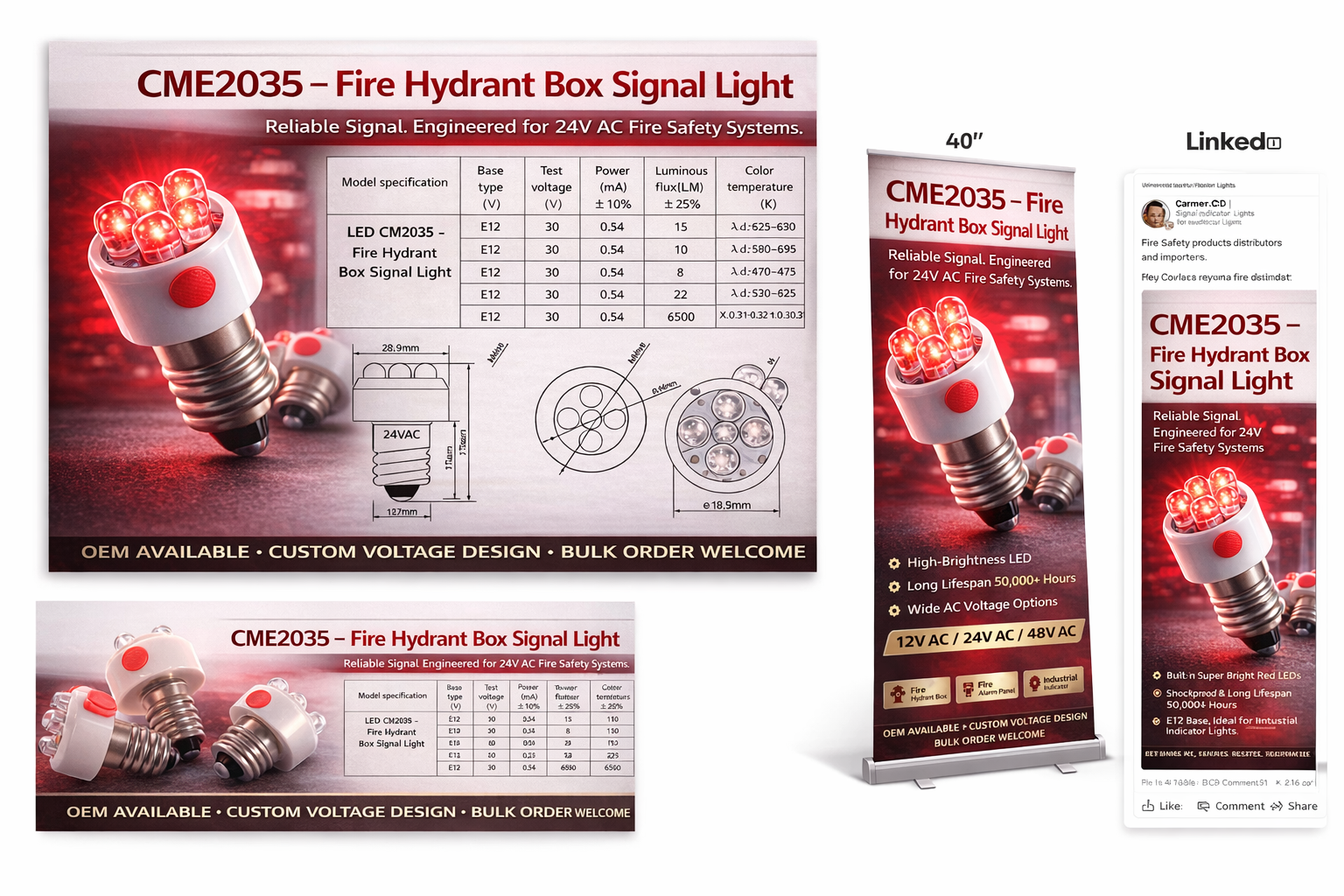 CME2035-Fire Hydrant Box Signal Light LED 5