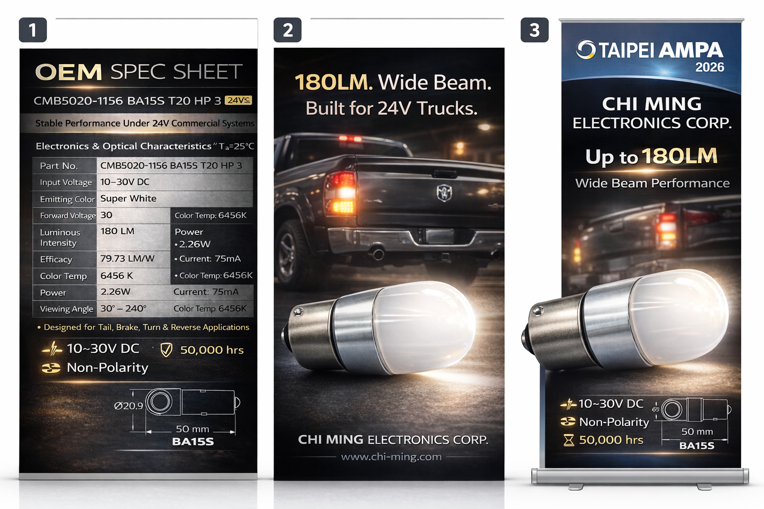 CMB5020-1156 BA15S T20 HP 3
