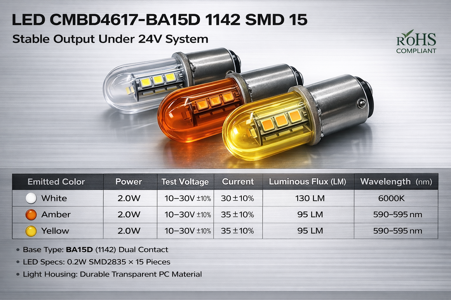 CMBD4617-LED BA15D 1142 SMD 15 CMBD4617-LED BA15D 1142 SMD 15