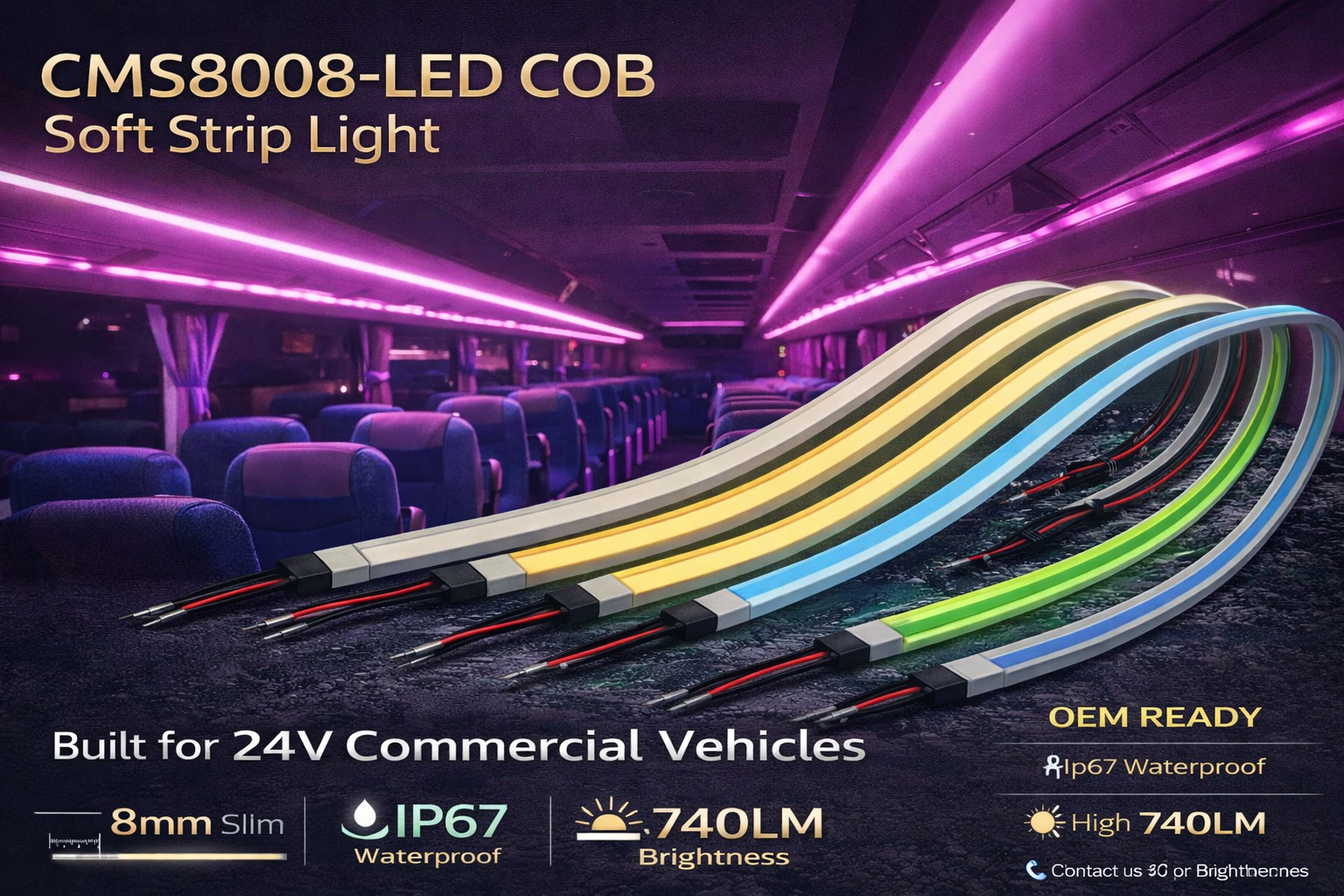 CMS8008-LED COB Soft Strip Light