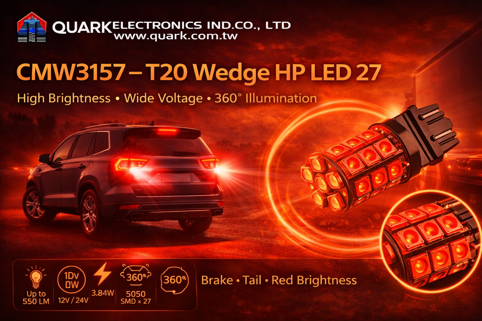 CMW3157 – 3157 Wedge LED HP 27 CMW3157 – 3157 Wedge LED HP 27