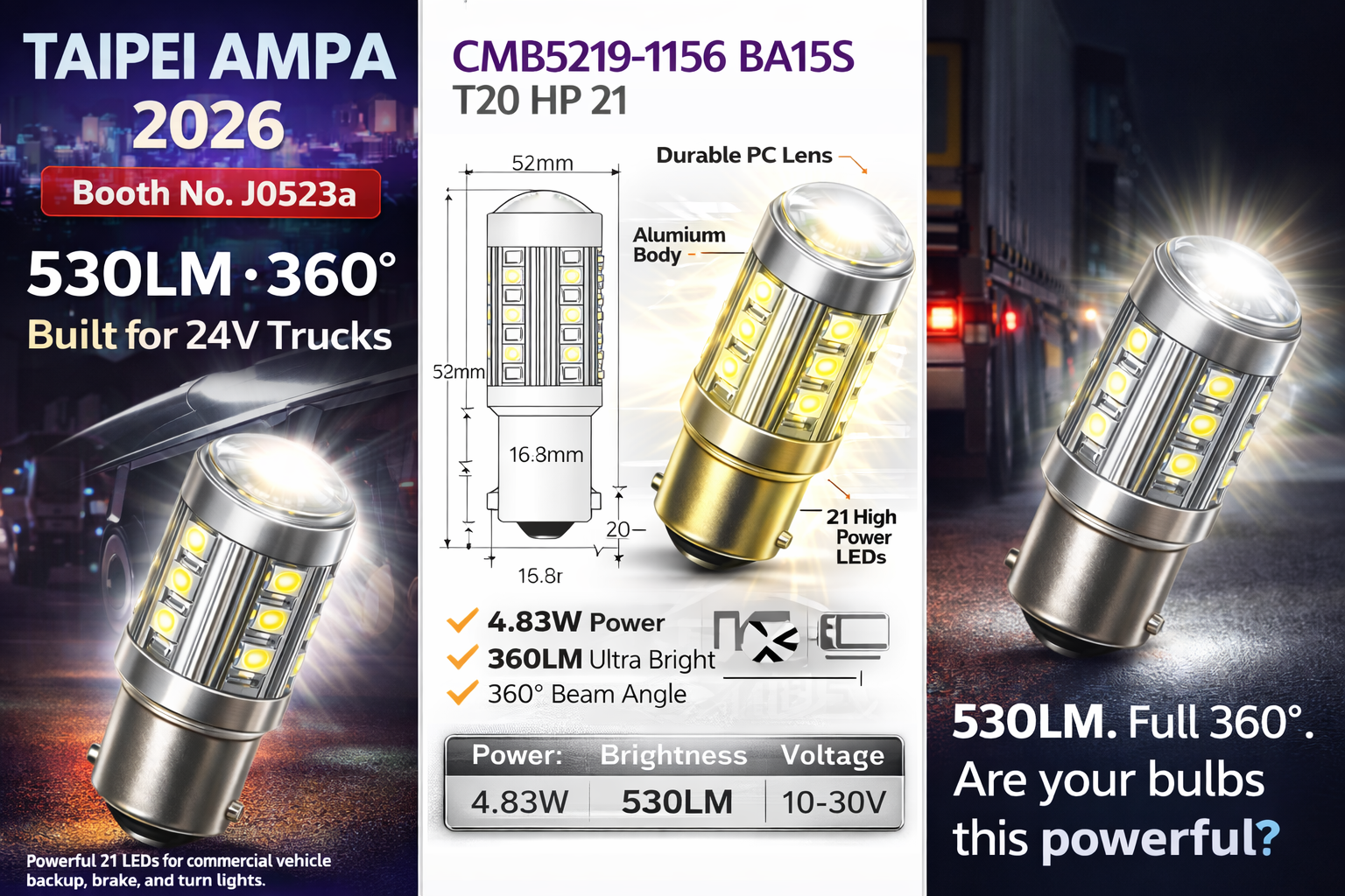 CMB5219-1156 BA15S T20 HP 21 CMB5219-1156 BA15S T20 HP 21