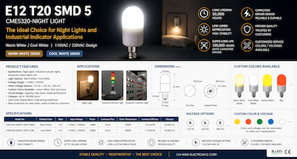 CME5320-NIGHT LIGHT E12 T20 SMD 5