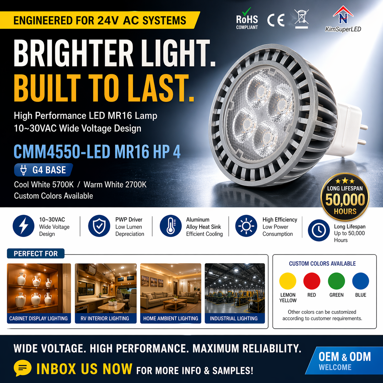 CMＭ4550-LED MR16 HP 4