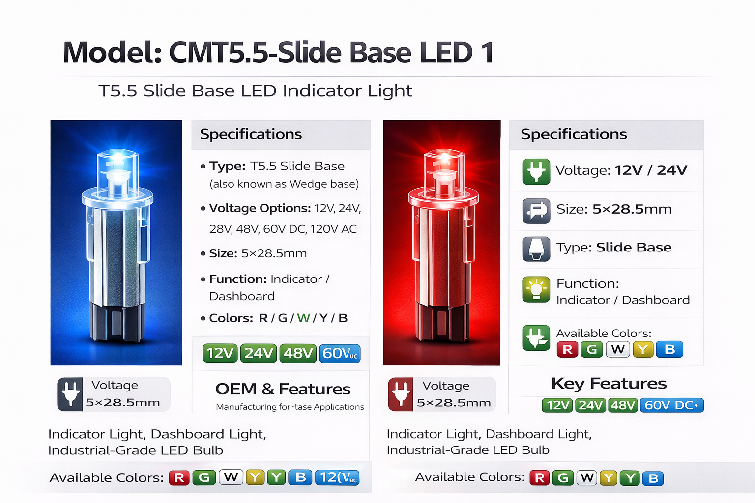 CMT5.5-Slide Base LED 1