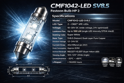 CMF1042-LED SV8.5 Festoon Bulb HP 2