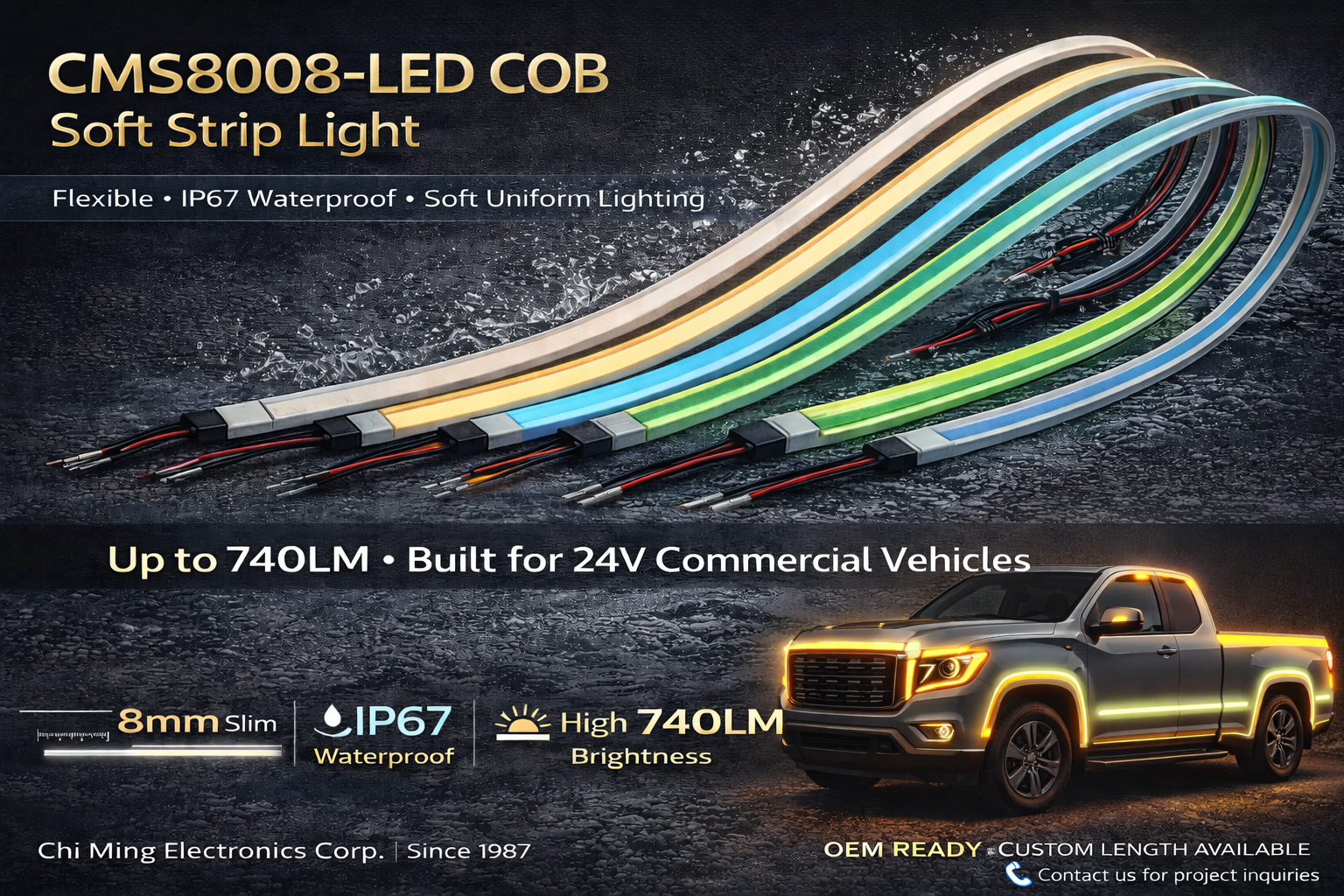 CMS8008-LED COB Soft Strip Light