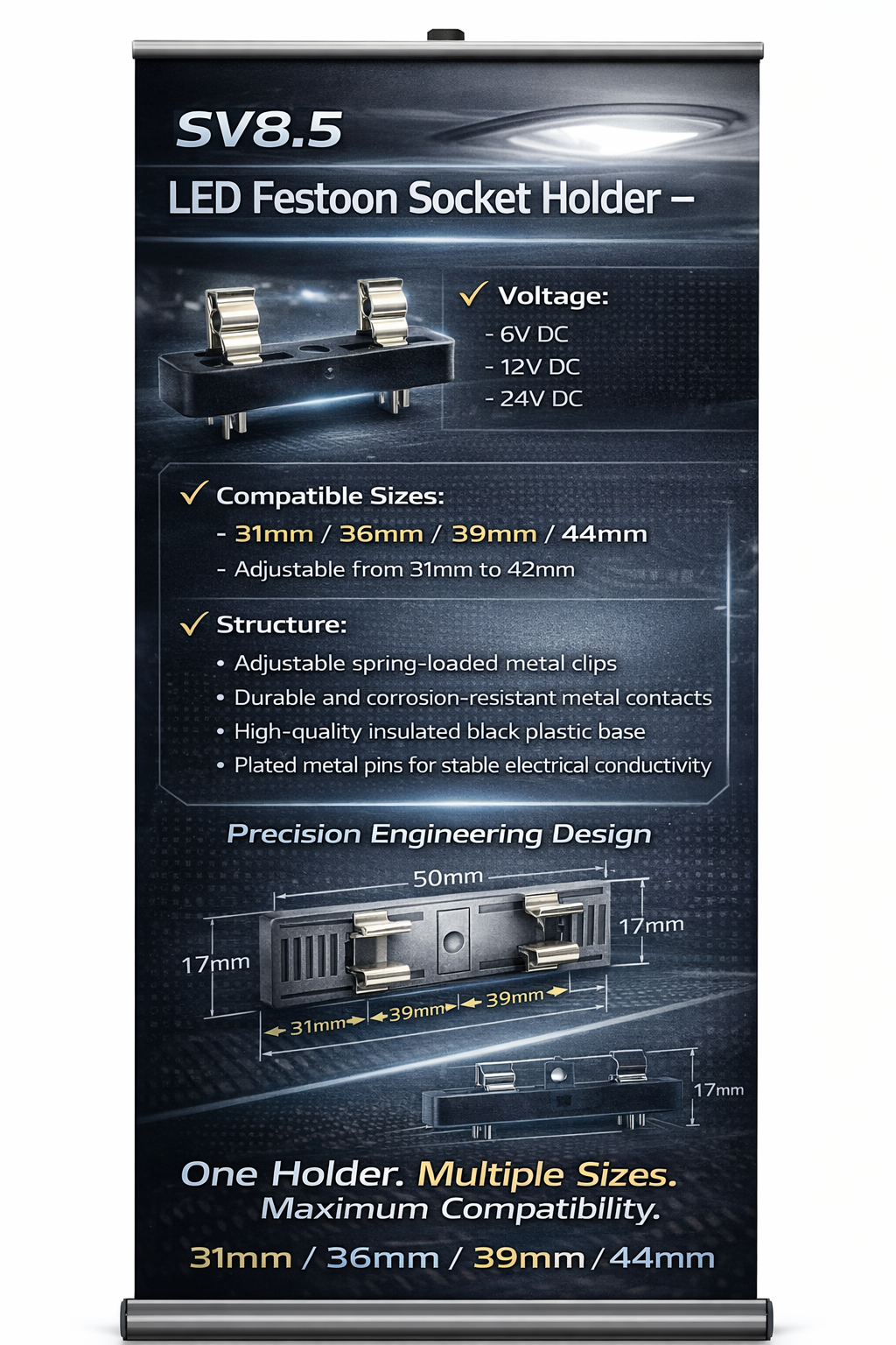 LED Festoon Socket Holders(SV8.5)