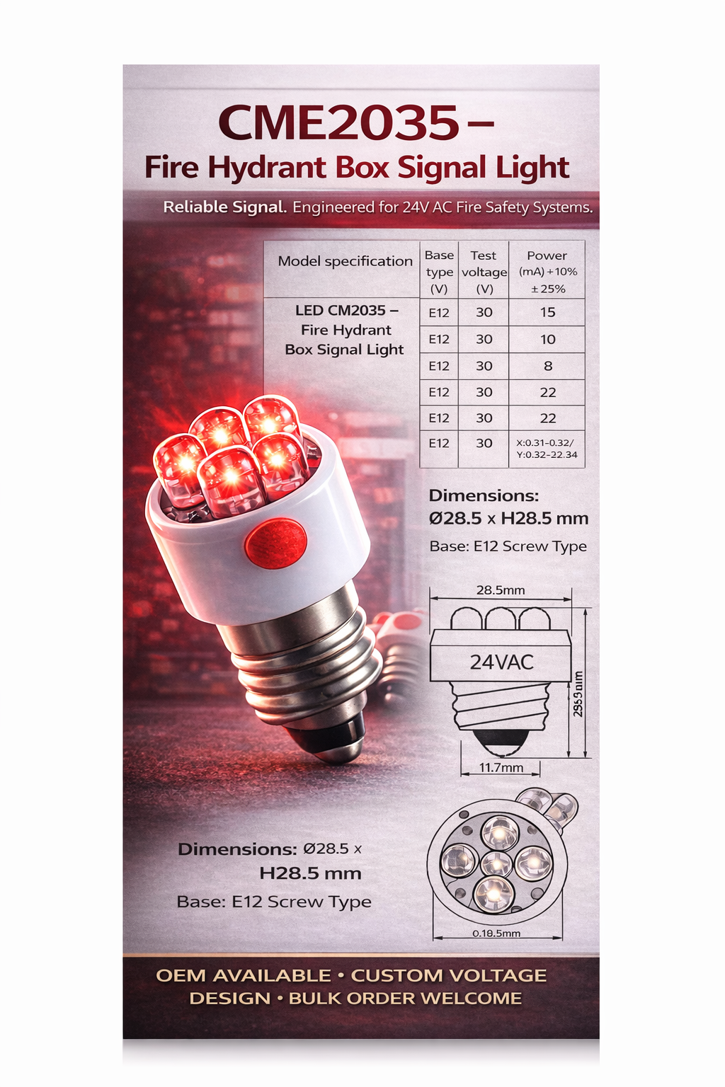 CME2035-Fire Hydrant Box Signal Light LED 5