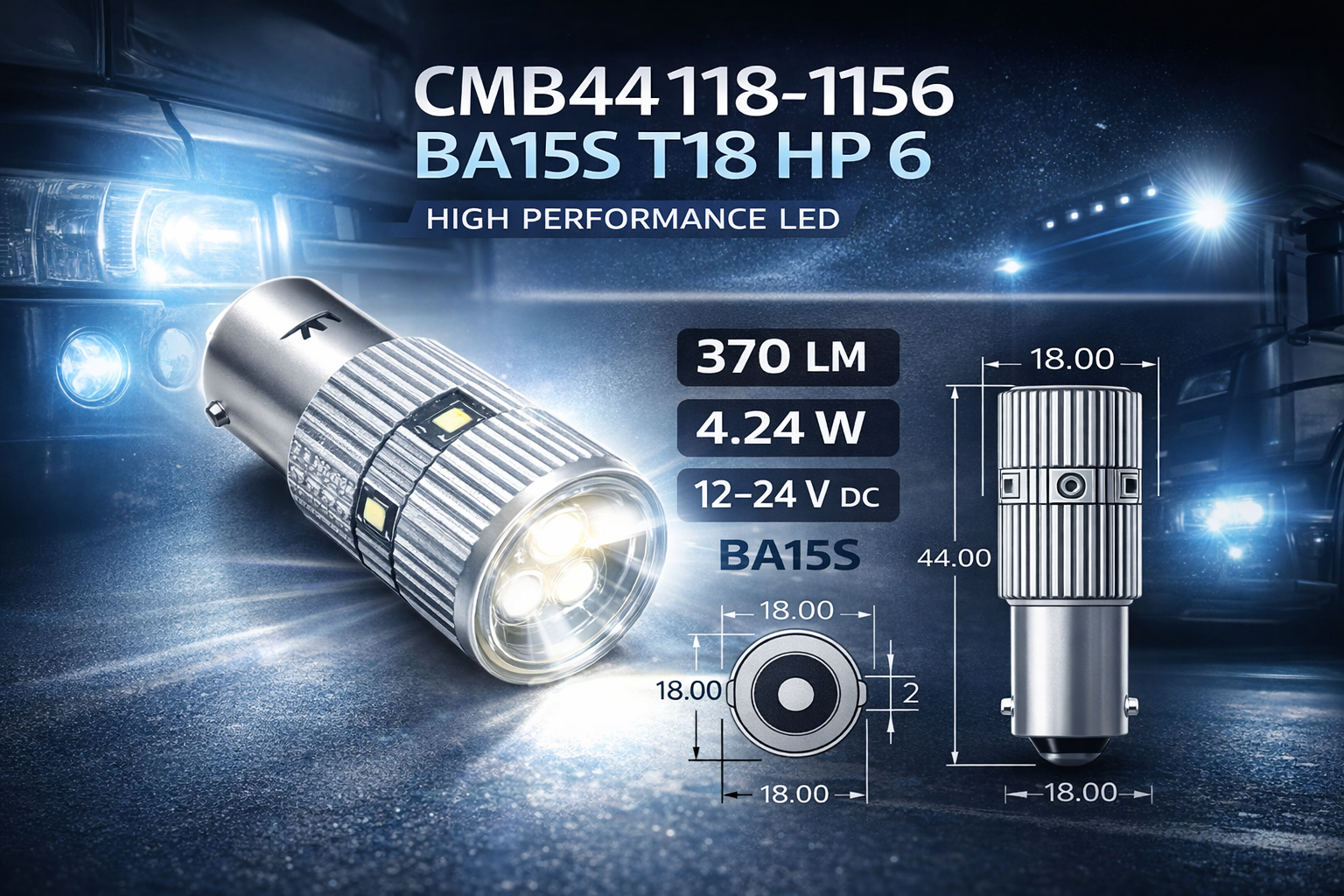 CMB4418-1156 BA15S T18 HP 6
