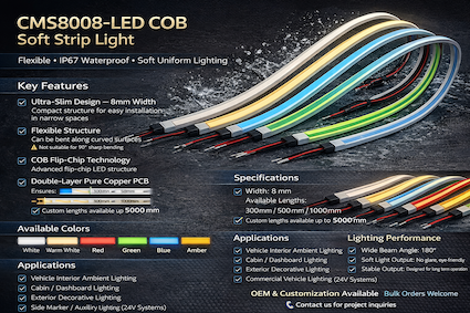 CMS8008-LED COB Soft Strip Light