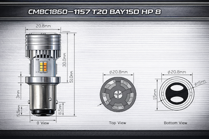 CMBC1860-1157 T20 BAY15D HP 8