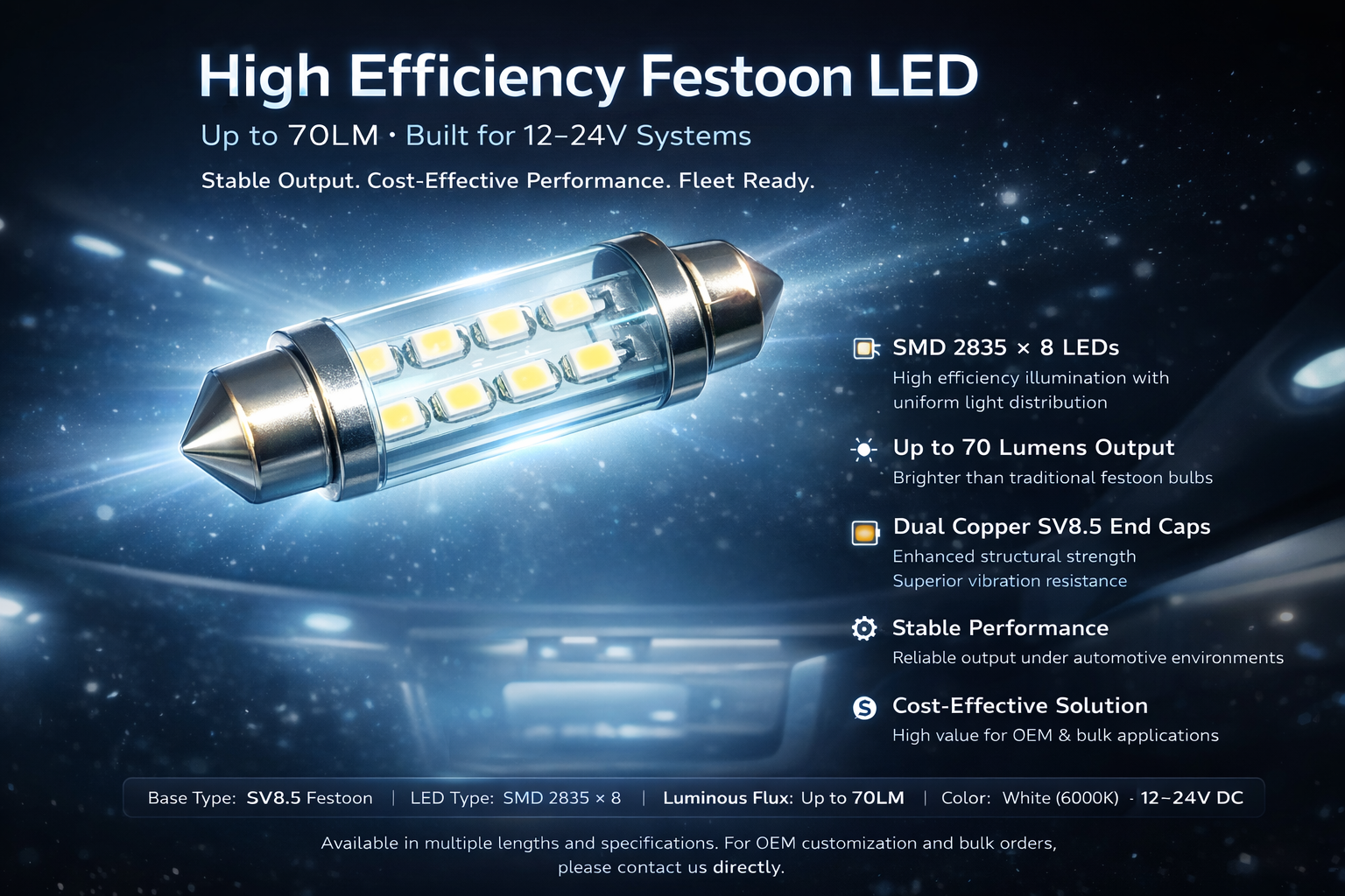 CMF1044-LED SV8.5 Fetoon Bulbs SMD 8 CMF1044-LED SV8.5 Fetoon Bulbs SMD 8