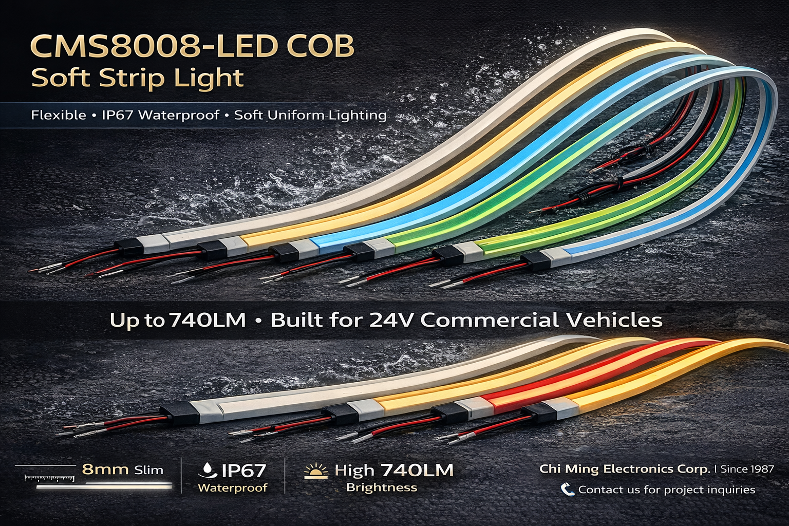 CMS8008-LED COB Soft Strip Light