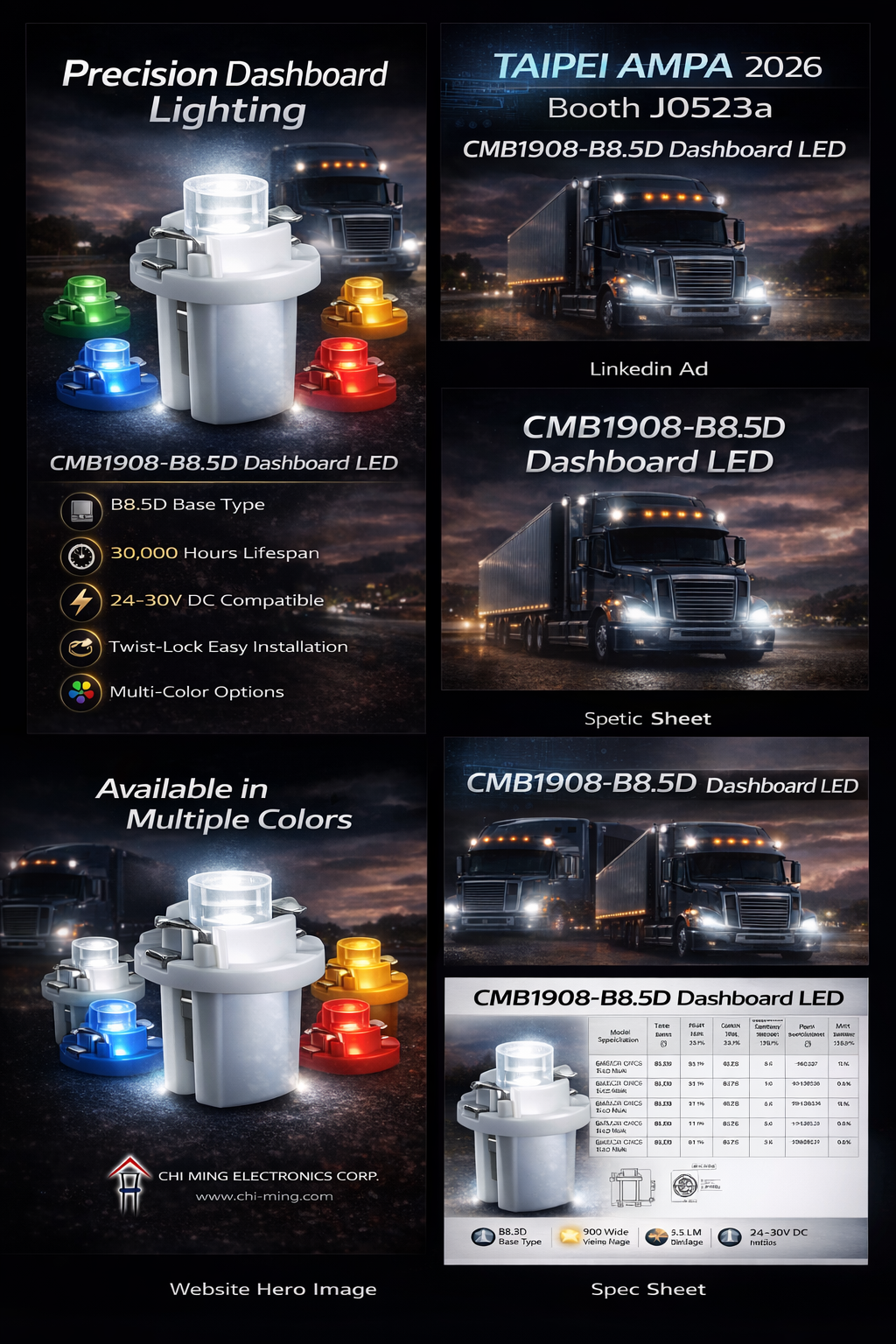 CMB1908-B8.5D Dashboard LED 1 CMB1908-B8.5D Dashboard LED 1