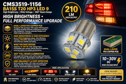 CMS3519-1156 BA15S T20 HP3 LED 9