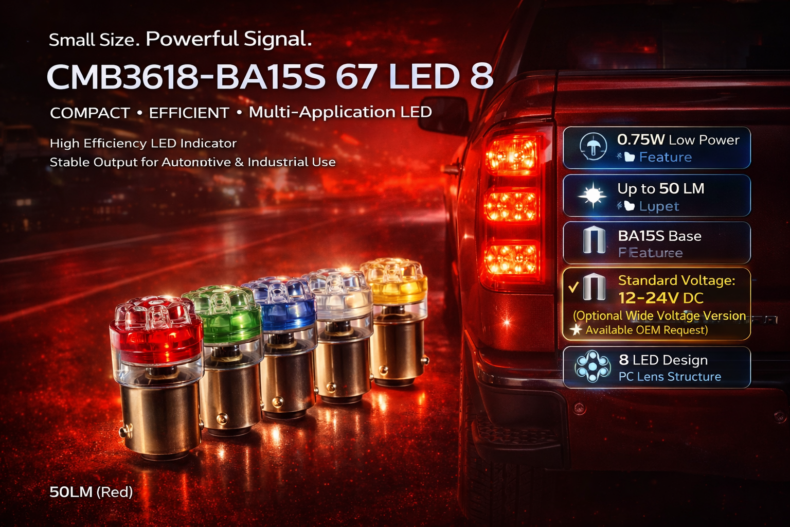 CMB3618-BA15S 67 LED 8