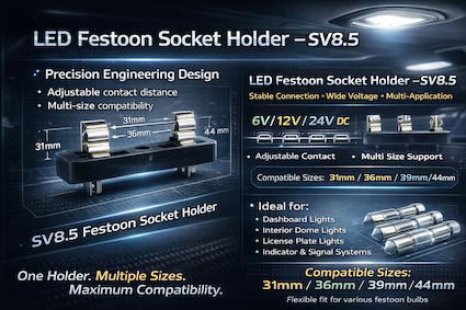 LED Festoon Socket Holders(SV8.5)