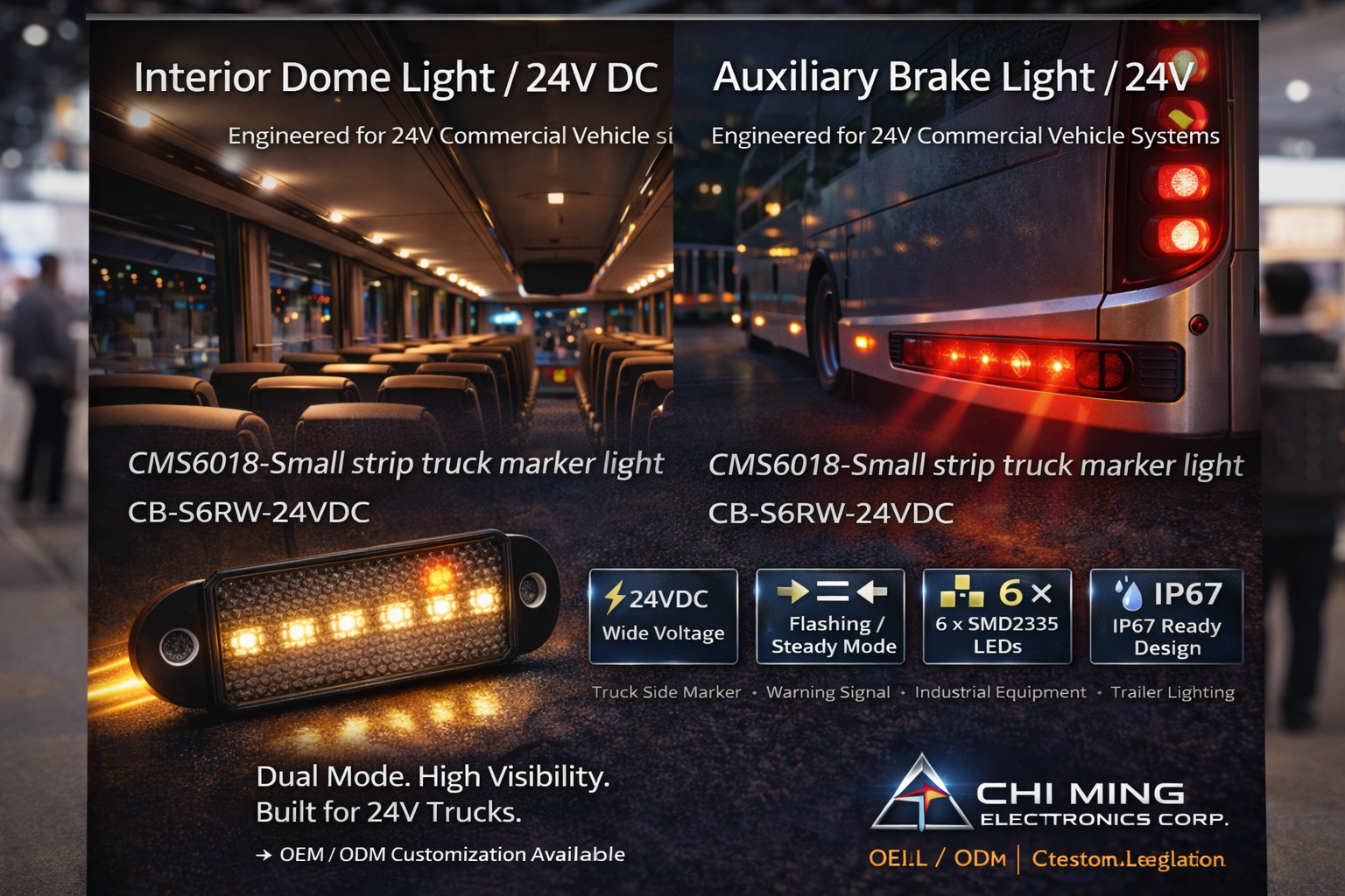 LED CMS6018-Small Strip Truck Marker Light